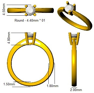 SR868 — Ring - Platinum Plat detail