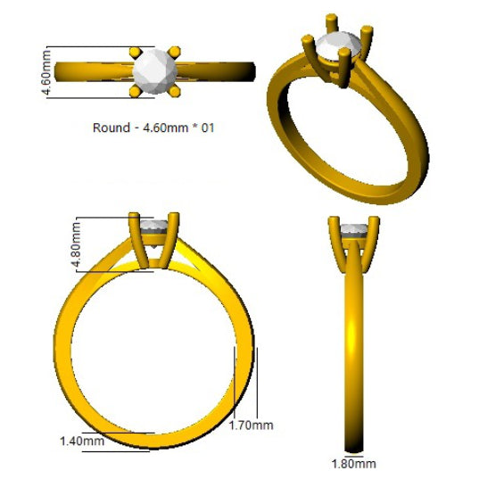 BJR0281 — Ring - 9k Yellow Gold detail