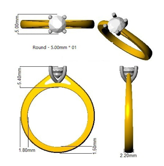 BJR0282 — Ring - 9k Yellow Gold detail