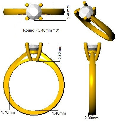 BJR0283 — Ring - 9k Yellow Gold detail