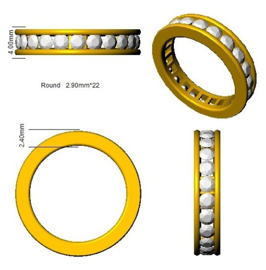BJR0288 — Ring - 9k Yellow Gold detail