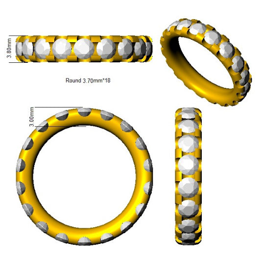 BJR0298 — Ring - 9k Yellow Gold detail
