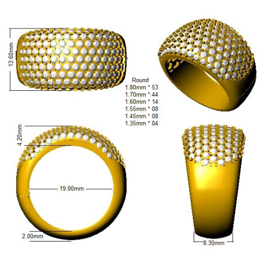 BJR0299 — Ring - 9k Yellow Gold detail