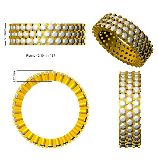 BJR0312 — Ring - 9k Yellow Gold detail