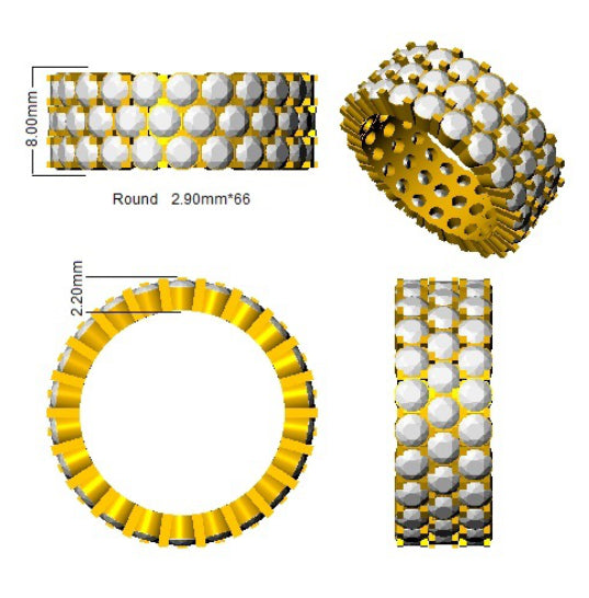 BJR0313 — Ring - 9k Yellow Gold detail