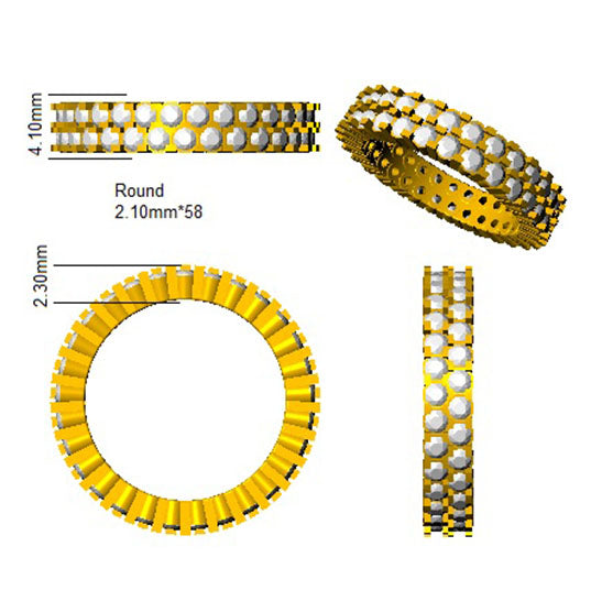 BJR0314 — Ring - 9k Yellow Gold detail