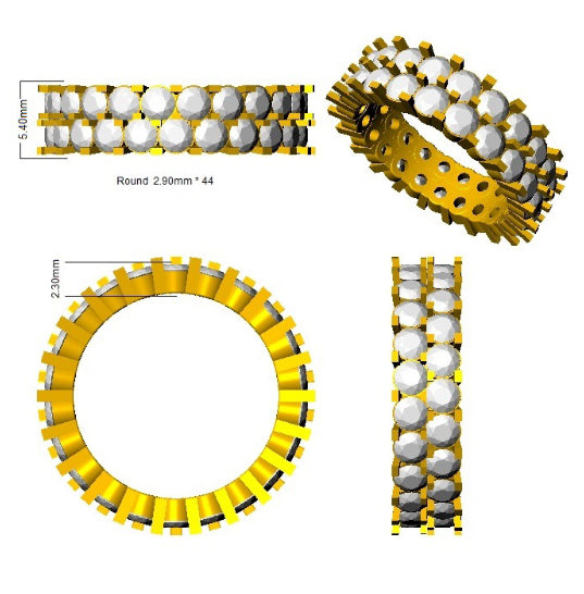 BJR0315 — Ring - 9k Yellow Gold detail