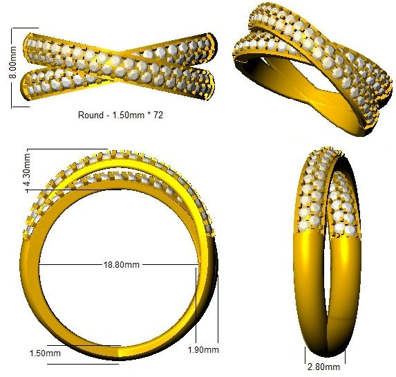 BJR0370 — Ring - 9k Yellow Gold detail