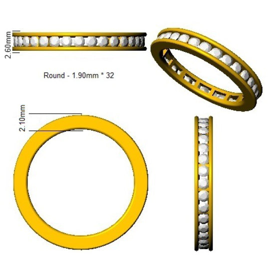 BJR0373 — Ring - 9k Yellow Gold detail