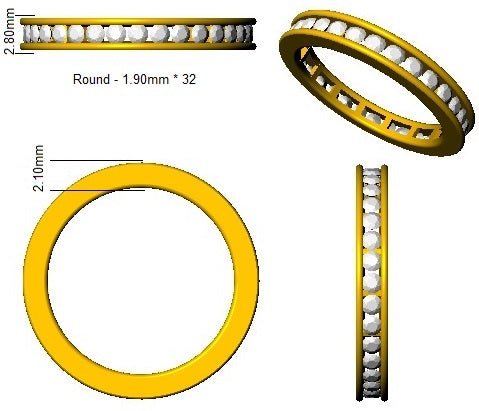 BJR0373 — Ring - 9k Yellow Gold detail