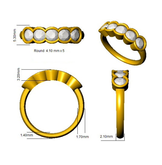 BJR0377 — Ring - 9k Yellow Gold detail