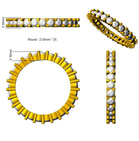 BJR0378 — Ring - 9k Yellow Gold detail