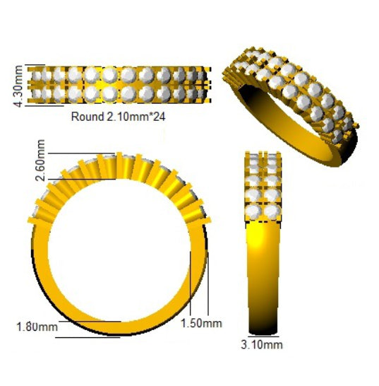 BJR0383 — Ring - 9k Yellow Gold detail
