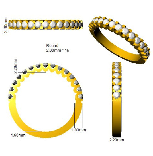 BJR0391 — Ring - 9k Yellow Gold detail
