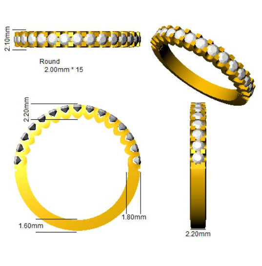BJR0391 — Ring - 9k Yellow Gold detail
