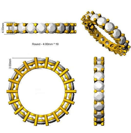 BJR0395 — Ring - 9k Yellow Gold detail