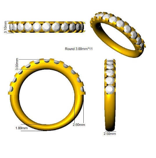 BJR0397 — Ring - 9k Yellow Gold detail