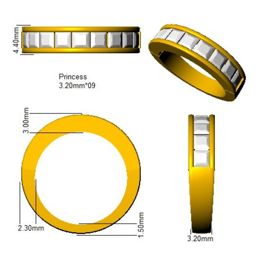 BJR0401 — Ring - 9k Yellow Gold detail