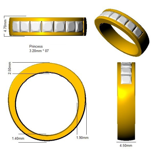 BJR0402 — Ring - 9k Yellow Gold detail