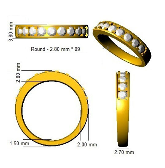 BJR0414 — Ring - 9k Yellow Gold detail