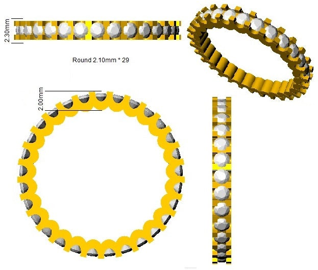 BJR0420 — Ring - 9k Yellow Gold detail