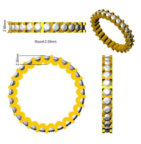 BJR0421 — Ring - 9k Yellow Gold detail