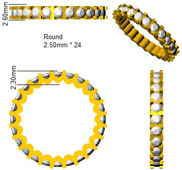 BJR0421 — Ring - 9k Yellow Gold detail