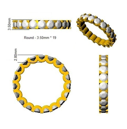 BJR0422 — Ring - 9k Yellow Gold detail
