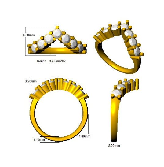 BJR0437 — Ring - 9k Yellow Gold detail