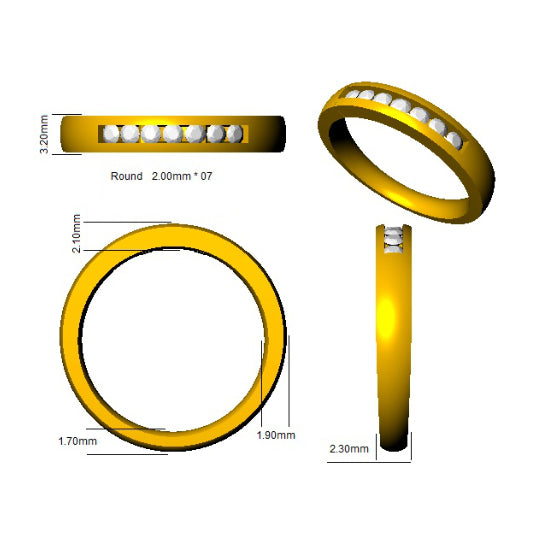 BJR0438 — Ring - 9 KT Yellow Gold detail