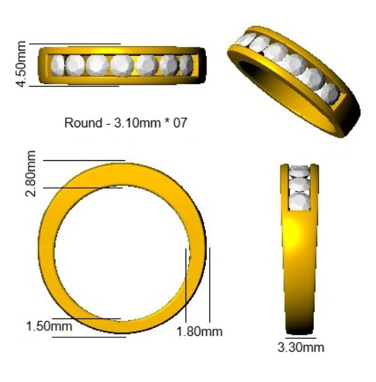BJR0440 — Ring - 9k Yellow Gold detail