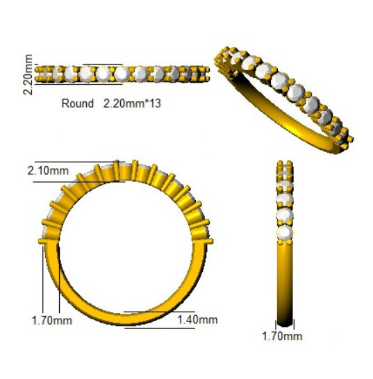 BJR0448 — Ring - 18k Yellow Gold detail
