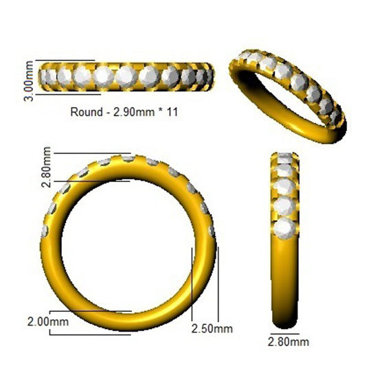 BJR0455 — Ring - 9k Yellow Gold detail