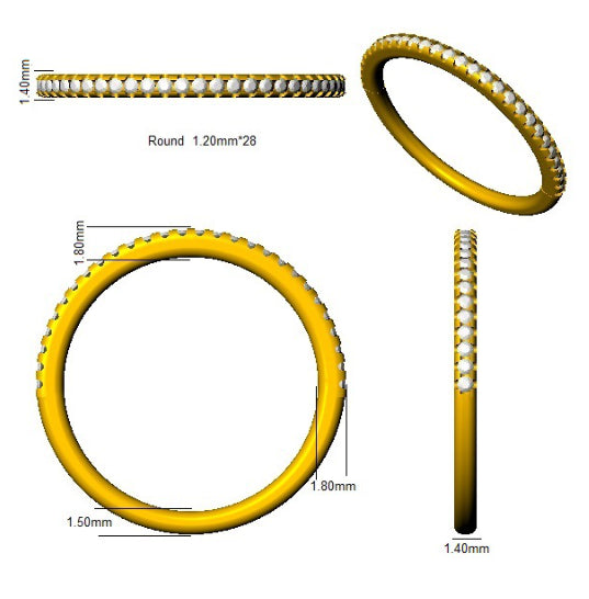 BJR0457 — Ring - 9k Yellow Gold detail
