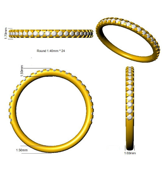 BJR0458 — Ring - 9k Yellow Gold detail
