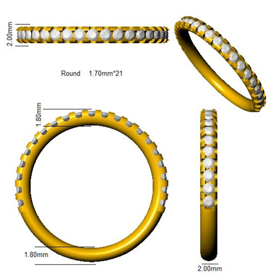BJR0459 — Ring - 9k Yellow Gold detail