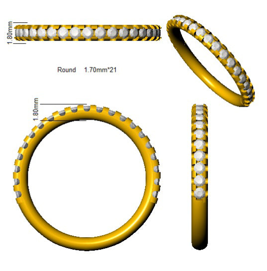 BJR0459 — Ring - 9k Yellow Gold detail