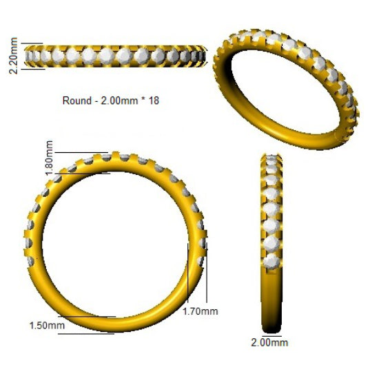 BJR0460 — Ring - 9k Yellow Gold detail