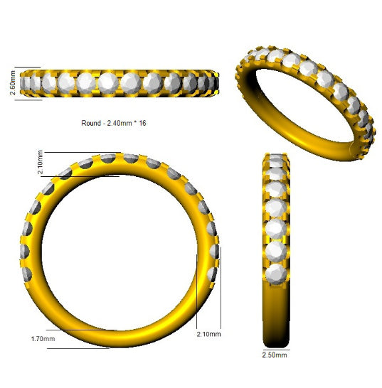 BJR0462 — Ring - 9k Yellow Gold detail