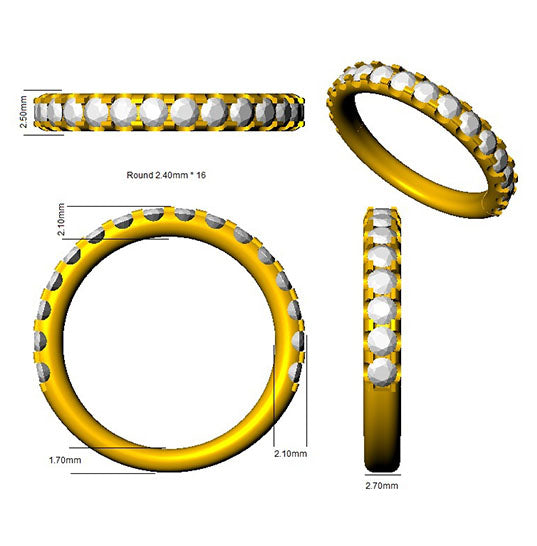 BJR0462 — Ring - 9k Yellow Gold detail