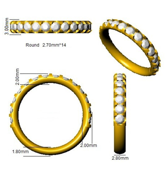 BJR0463 — Ring - 9k Yellow Gold detail