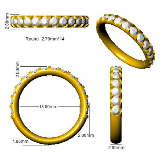 BJR0463 — Ring - 9k Yellow Gold detail