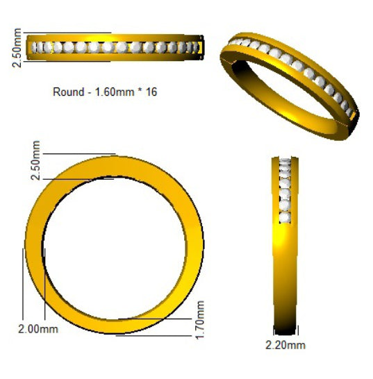 BJR0488 — Ring - 9k Yellow Gold detail