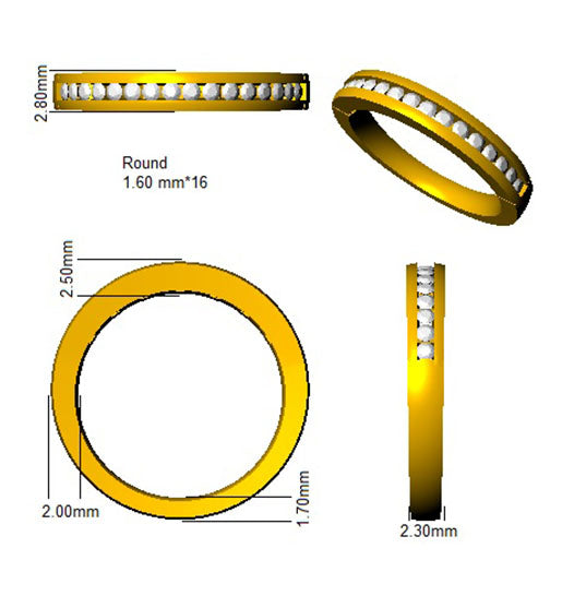 BJR0488 — Ring - 9k Yellow Gold detail