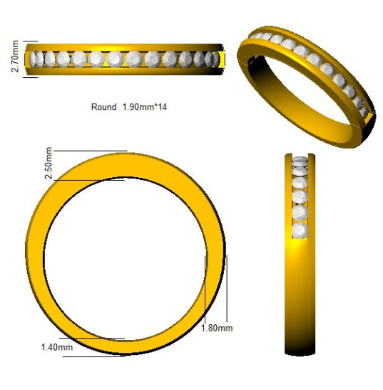 BJR0489 — Ring - 9k Yellow Gold detail