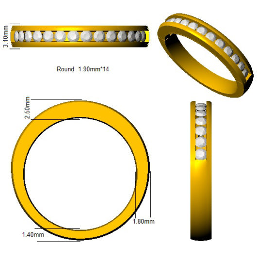 BJR0489 — Ring - 9k Yellow Gold detail