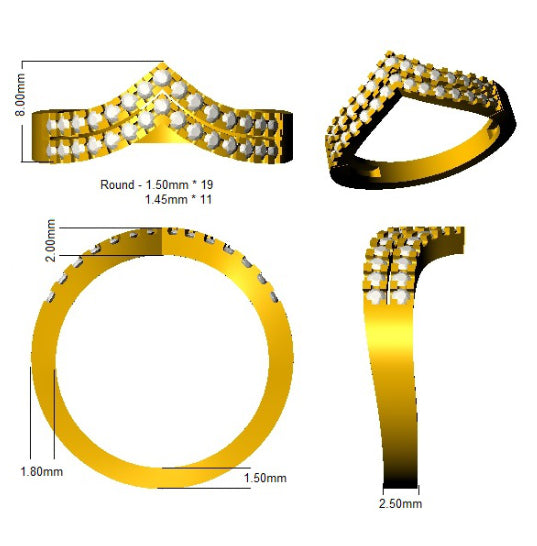 BJR0561 — Ring - 9k Yellow Gold detail