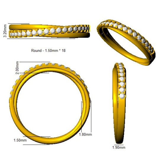 BJR0562 — Ring - 9k Yellow Gold detail