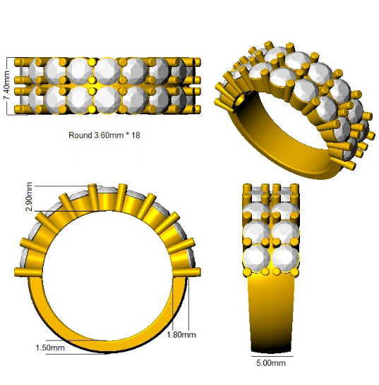 BJR0566 — Ring - 9k Yellow Gold detail
