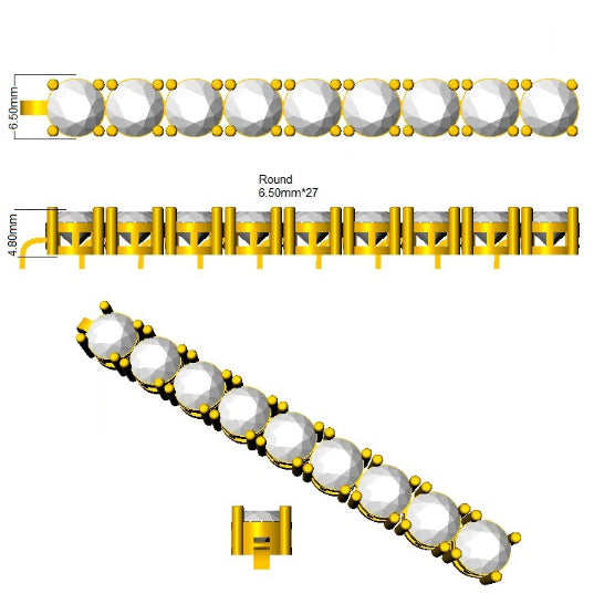 BL7144 — Bracelet - 9k Yellow Gold detail